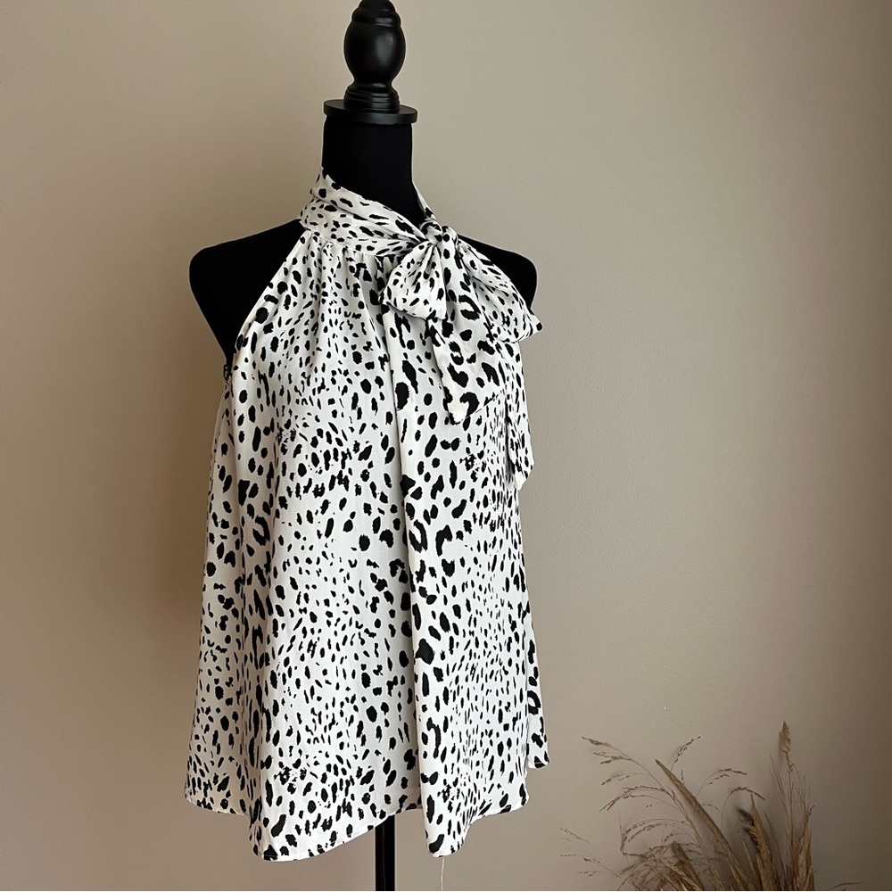 Tie Neck Sleeveless Halter Top - Size 2